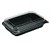 SOLO Cup Company Dinner Box, 1-Comp, Black/Clear, 64oz, 11 1/2w x 8.05d x 2.95h