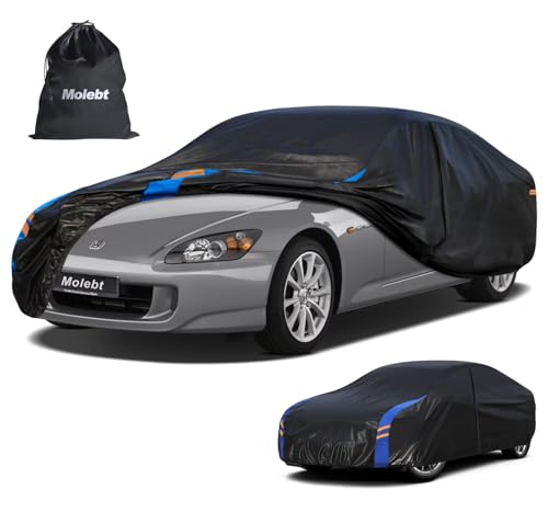 Image of Custom Fit Car Cover for Honda S2000 (1999-2009), Upgraded Waterproof All Weather Outdoor Auto Cover with Driver Door Zipper, UV /Snow /Dust Protection