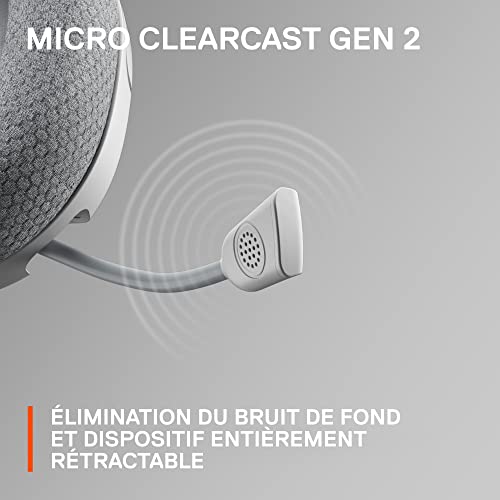 SteelSeries Arctis Nova 1P - Casque PS5 - Casque Gaming - Son Spatial à 360° - Coussinets d’Oreille en Mousse à Mémoire de forme- Microphone antibruit - également pour PC, PS4, Switch, Xbox - Blanc