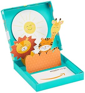 Amazonギフトカード ギフトボックス付き 金額指定可 10.7 x 10.6 x 2.6 cm-お礼、謝礼、お祝い、誕生日、入学祝い、卒業祝い、出産祝い(アニマルポップアップ)