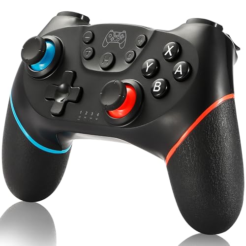 SPGOOD Wireless Controller für Switch, Wireless Pro Controller für Switch Lite/OLED, Turbo Funktion Einstellbarer Dual Vibration 6 Achsen Gyroskop Joystick