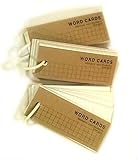 Mini Blank Flash Cards with Binder Ring - 1.5 X 3.5 Set of 3 Decks, 80 Cards Each (240 Cards)