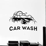 NSRJDSYT Auto Service Station Logo Wandtattoo Auto Reparatur Waschen Reinigung Garagentor Fenster Vinyl Aufkleber Dekoration Tapete 57x42cm