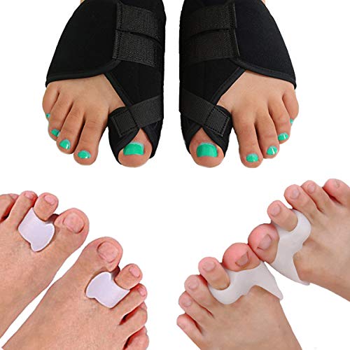 Lejero Bunion Corrector Kit for Men&Women - 6pcs Gel Toe Separators & Orthopedic