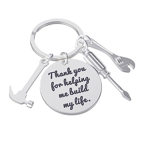 VANZACK Craftsmanship Keychain Dad Key Chain Titanium Keyring Ring Father's Day Present Car Keys Decor