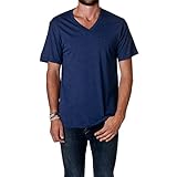 Bella 3415 Unisex Triblend Short Sleeve V-Neck Tee - Navy Triblend, Large
