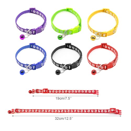Collares para cachorros ajustables con campana 6 piezas miniatura 2