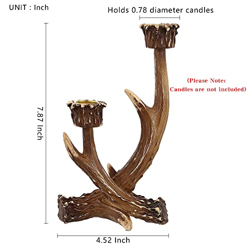 OLHAPZP Deer Antler Candle Holders, Rustic Candlestick Holders Farmhouse Decor Style for Wedding Centerpieces, Living Room, Bathroom, Dining Room(2 PCS) - Cosy Home Interiors OLHAPZP Deer Antler Candle Holders, Rustic Candlestick Holders Farmhouse Decor Style for Wedding Centerpieces, Living Room, Bathroom, Dining Room(2 PCS) - Image 3