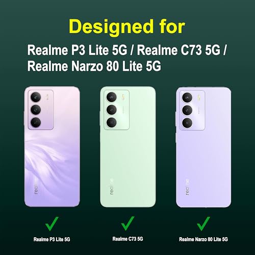 Image of Zapcase Back Case Cover for Realme P3 Lite 5G | Compatible for Realme P3 Lite 5G Back Cover | Liquid Silicon Magic Case with Camera Protection | Dark Green