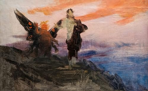 La Tentation du Christ Répine grand tableau pour combler un mur vide