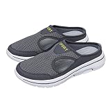 WENOREG Women’s Backless Mesh Hollow Out Slip-on Mules Sandals with Arch Support,Fashion Casual Comf