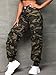 Camouflage Pants for Women Cargo High Waist Baggy Military Army Camo Joggers Sweatpant with Multiple Pockets M