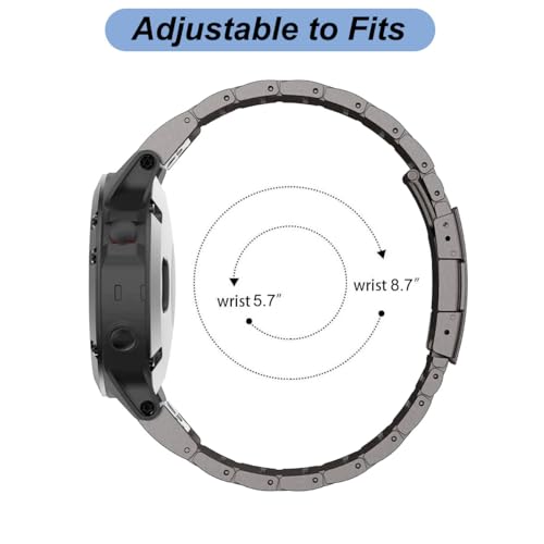 Correa de titanio para Garmin 22mm Quick Fit metal miniatura 4