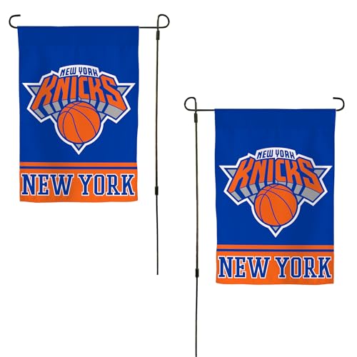 Desert Cactus New York Knicks NYK Garden Flag 19 x 12 Inch NBA New York Knicks Team Banner for Outdoor Display and Events (Design A)