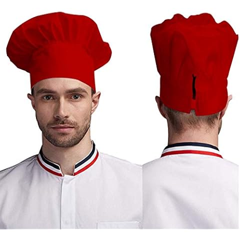 MHOYI Kitchen Supply Chef Hat Adult Adjustable Elastic Baker Kitchen Cooking Chef Cap Cover