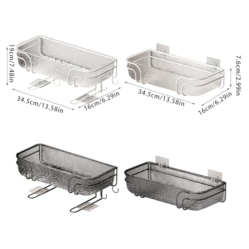 Étagère d'angle de douche robuste à fixation adhésive puissante - 4