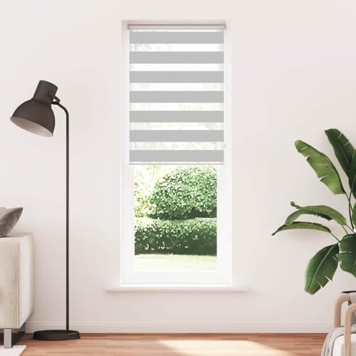 Store zébré Gris Clair 75,9 cm en Polyester à enroulement - 3
