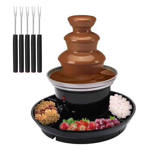 3-Tier Chocolate Fountain Set with 5 Forks