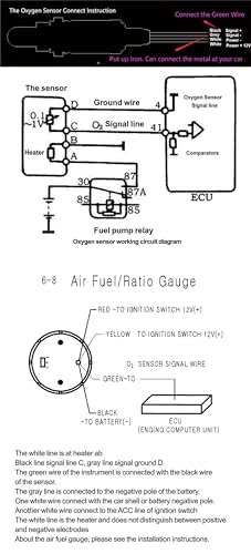 52MM Digital Air Fuel Ratio Gauge Rennauto Blaue LED mit Schmalband O2 Sauerstoff Sensor für 12V Auto
