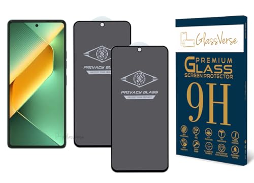 Image of GlassVerse Privacy Tempered Glass for Tecno Pova 6 | Anti Spy Screen Protector, 9H Hardness, Edge to Edge, Case Friendly, Hassle-less Installation Kit Included. (Pack of 2)