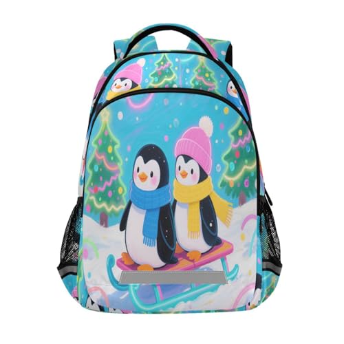 Mochila de tenis para niños con diseño de pingüinos de animales de invierno con grandes mochilas escolares para hombres mochilas escolares para ni?os mochilas escolares para niños