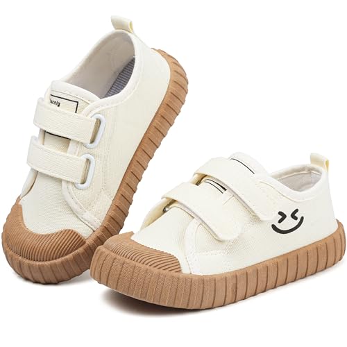 Boy's Girl's Toddlers Canvas Shoes Slip-On Lightweight Kids Sneakers Hook and Loops Casual...