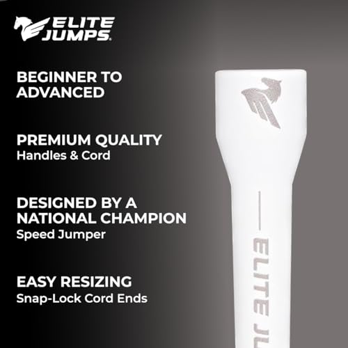 Elite Jumps Corda de pular Core – Corda de pular ajustável para uso interno/externo para treinamento