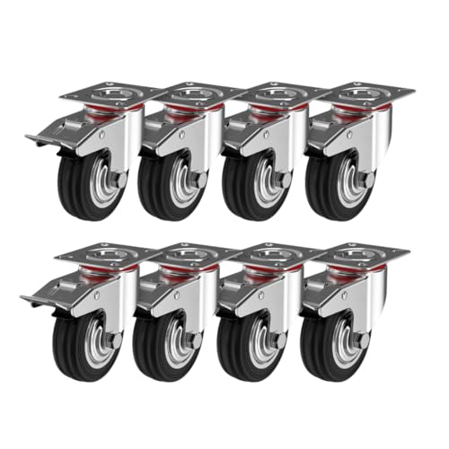 Roues pivotantes 85 mm ECOVELO avec frein pour chariot lourd et établi