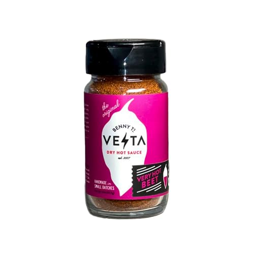 Benny T's Vesta - VERY HOT BEET - Cooked & Crushed Habanero & Scotch Bonnet peppers with dried Beets