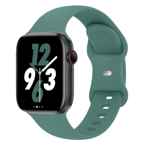 Image of Sport Band Compatible with Apple Watch 38mm 40mm 41mm 42mm 44mm 45mm 46mm 49mm, Replacement Soft Silicone Accessory Strap Wristbands for iWatch Series 11 /10 /9 /8 /7 /6 /5 /4 /3 /2 /1 Ultra SE Women Men