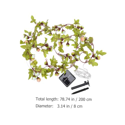 SOLUSTRE Solar Rose Vine Luces Solares 2m 20 LEDs miniatura 2
