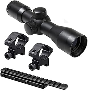 M1SURPLUS Tactical Kit For Henry Arms 22 Lever Action Carbine, Mossberg 702 Plinkster, Marlin Model 60 60SN 795 Rifles - Includes The Following - Compact 4x30 Rifle Scope + Scope Rings + Adapter Mount