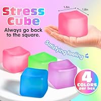 VISCOO 4 Pack Stress Cube,Slow Rising Cube Stress Balls for Adults Kids — image 3