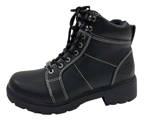 Unik Women's Premium Leather Short Motorcycle Boots - Black 12020-00