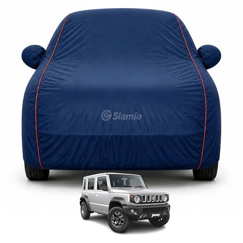 Image of Car Cover for Maruti Suzuki Jimny 5-Door 2023-2026 | 100% Waterproof Heavy-Duty 3-Layer | All-Weather Rain, UV, Sun & Dust Protection | Custom Fit | Mirror & Antenna Pockets | Navy Blue