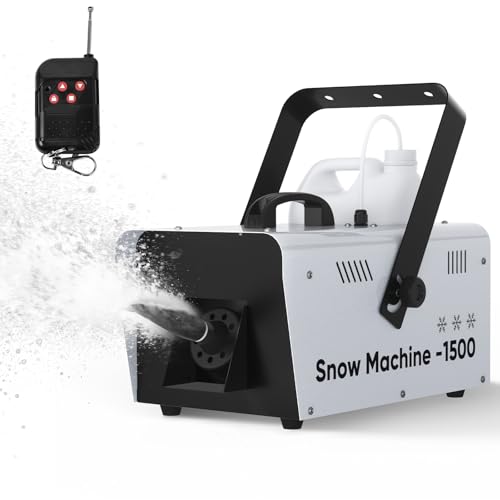 UPGREY 1500W Snow Machine for Outdoors and Indoors, Fake Snow Maker for Party with Remote Controller and Handle