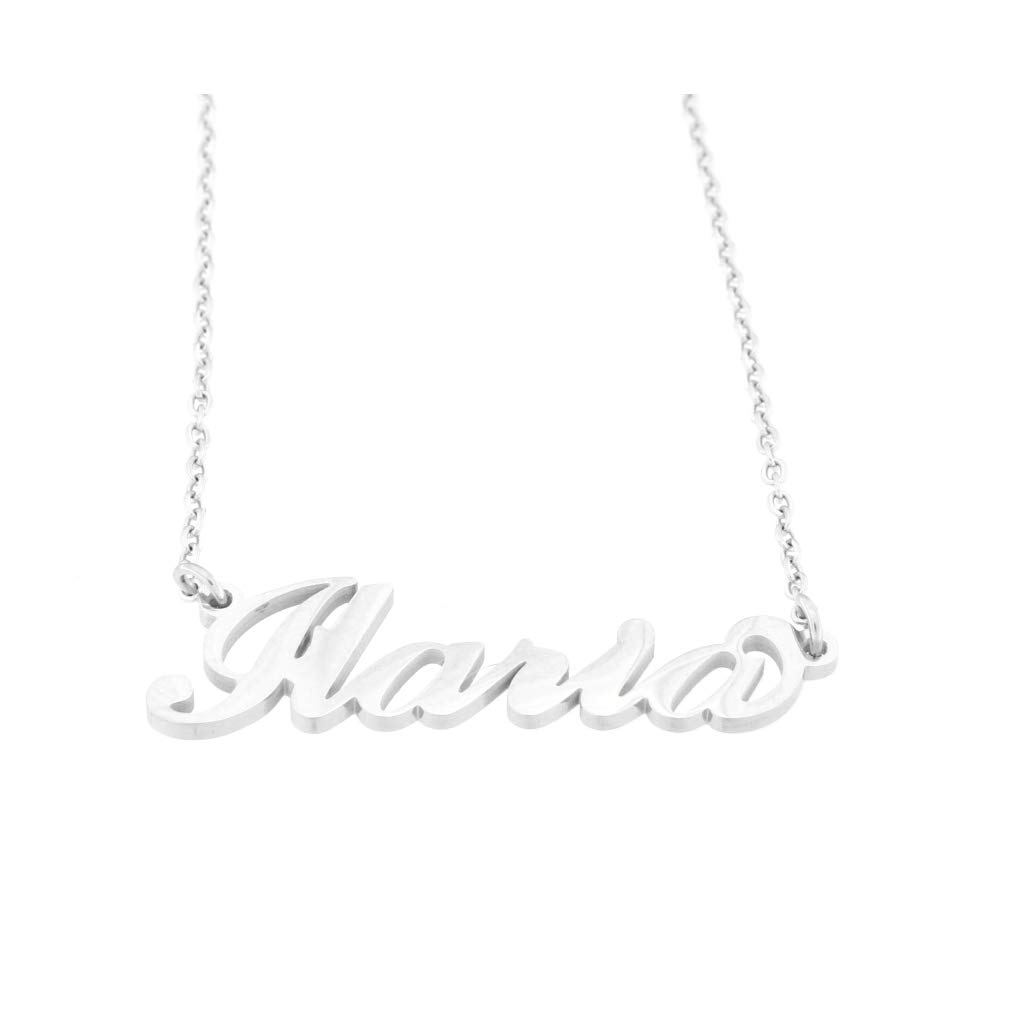Flowers Collana Vari Nomi in Acciaio lucidissimo. Girocollo Collana con Nome Donna per Essere Sempre al Top. Scegli Il Tuo per Un Ottima Idea Regalo