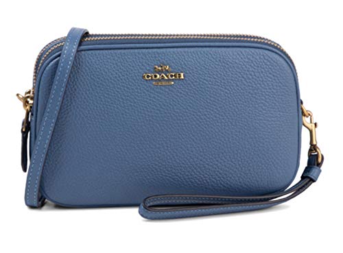  COACH NEW YORK Borsa a Tracolla pelle Donna cod.65547 Stone blue SIZE:UNI