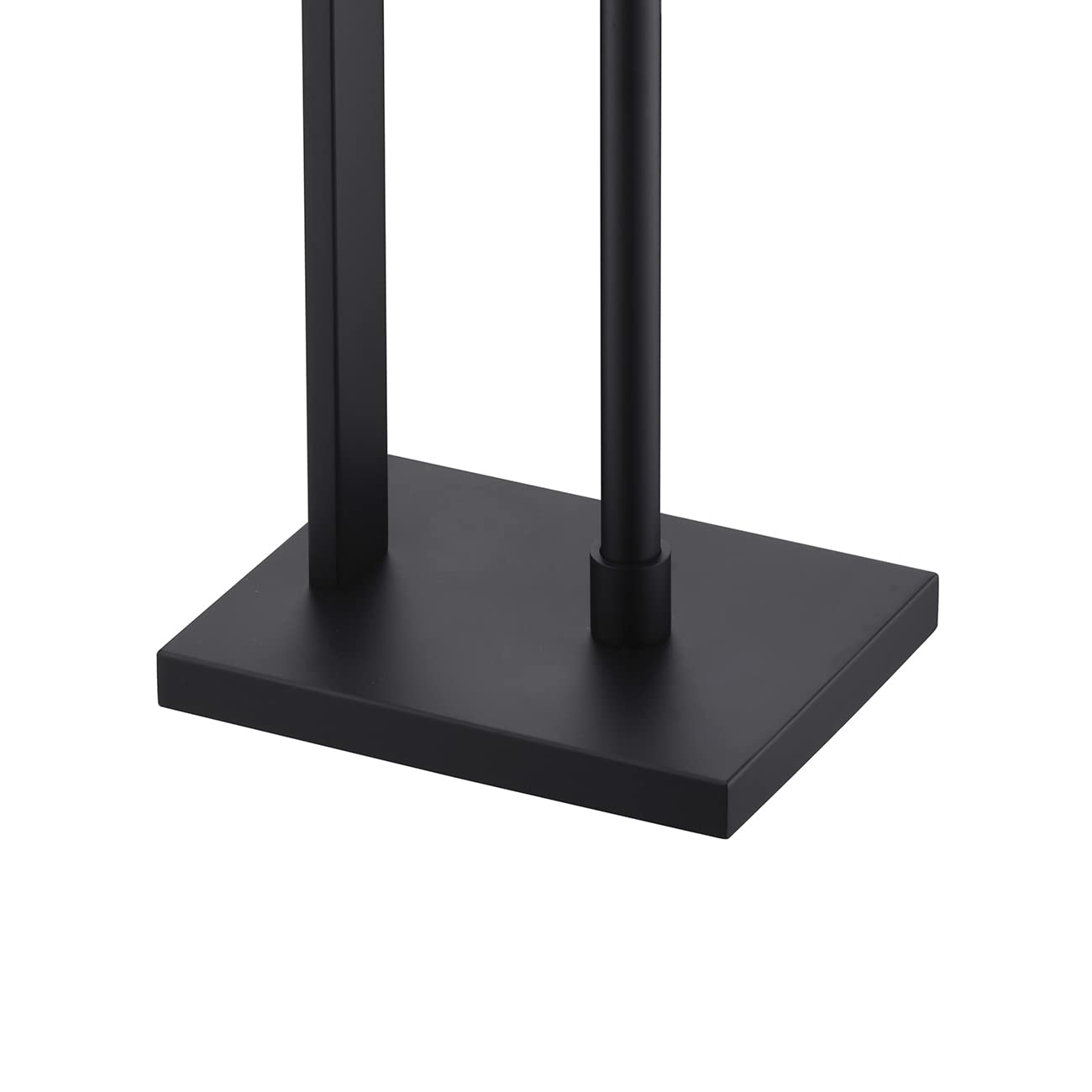 Miyili Portarotolo autoportante nero opaco con mensola, dispenser di carta per asciugamani di carta organizer per bagno stile quadrato, F04B2