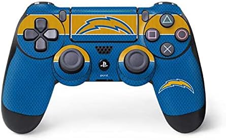 Vista 32 de Skinit - Skin para juegos para PS4 Pro/Slim Controller – licencia oficial NFL Los Angeles Chargers Retro Logo