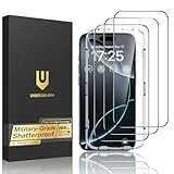 UNBREAKcable for iPhone 16 Pro Max Screen Protector, 3-Pack Full Coverage Tempered Glass [Military Grade Shatterproof][9H Hardness][Easy Installation Frame][Bubble Free] for iPhone 16 Pro Max 6.9"