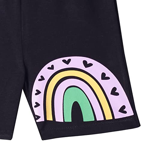 Image of YouGotPlanB Girl's Everything Nice Cycling Shorts - (CS-Nice White & Black 10-12 Years) Set of 2