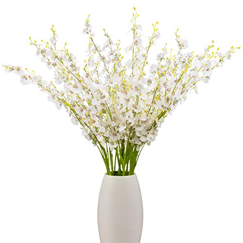 Bomarolan Artificial Orchid Silk Faux Flowers Fake Dancing Lady Orchids Stems Flower, Baby's Breath Artificial Flowers #TOP2