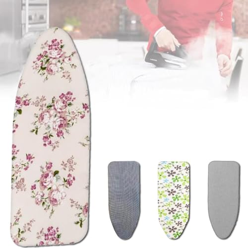 TAJMDGW Funda y almohadilla para tabla de planchar de 12 x 36 pulgadas, 12 x 38 pulgadas, funda de tabla de planchar ajustable, funda de repuesto elástica para tabla de planchar (peonía, 12 x 36