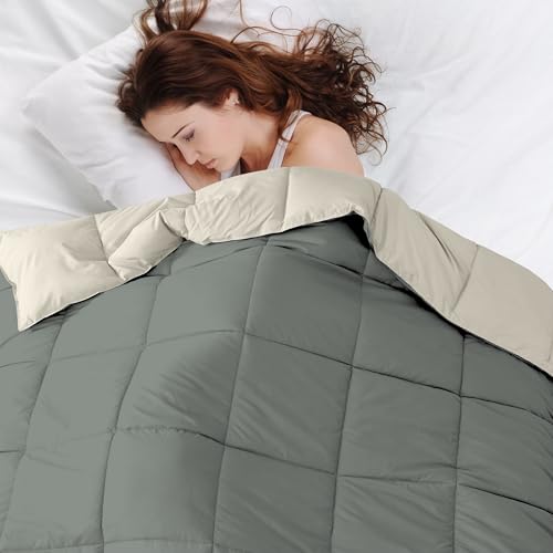 Image of Modern Threads Down Alternative Reversible Comforter Sage Green /Cream King