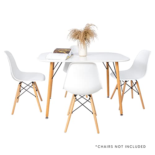 Milliard Mid Century Kitchen Dining Room Table - 47" x 27.5" (White) - Thumbnail 6