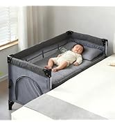 Amazon.co.jp: Simpolu ベビーベッド 折りたたみ サイド高さ調整可能