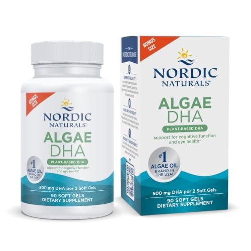 Nordic Naturals Algae DHA, 500mg Vegan Omega-3 Oil, Plant-Based - 90 Count - image 1