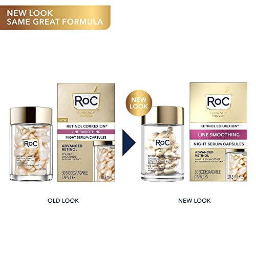 RoC Retinol Correxion line smoothing Night Serum Capsules, Clear, 30 Count - Image 3