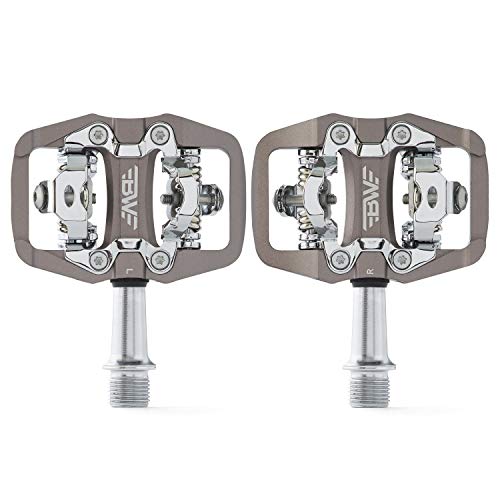Bw Usa Rock Garden Flat Pedal - Spd Compatible Clipless Mtb Bike Pedals - Gray #TOP1
